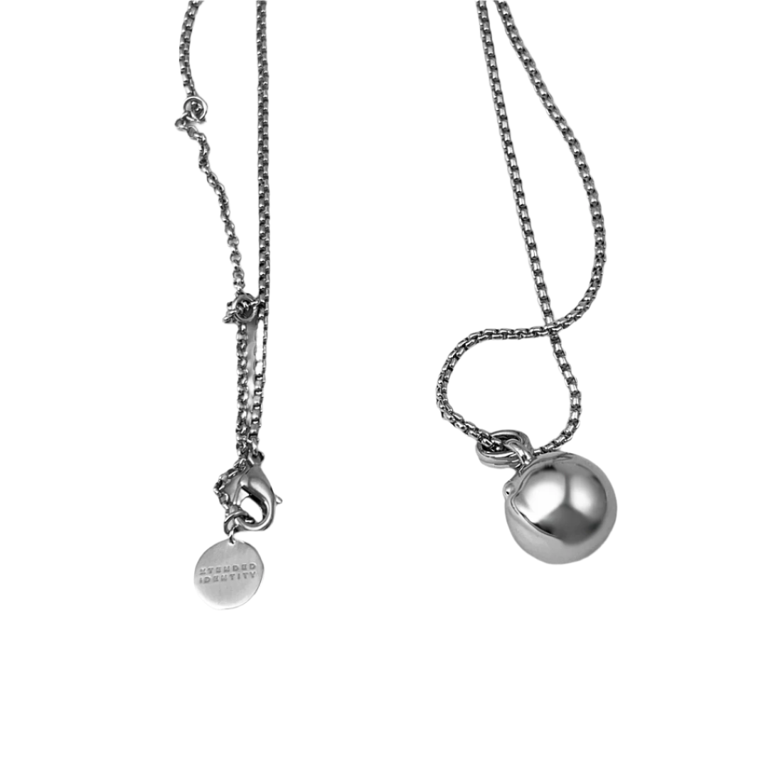 necklace, ball, sweater, silver, xtended identity