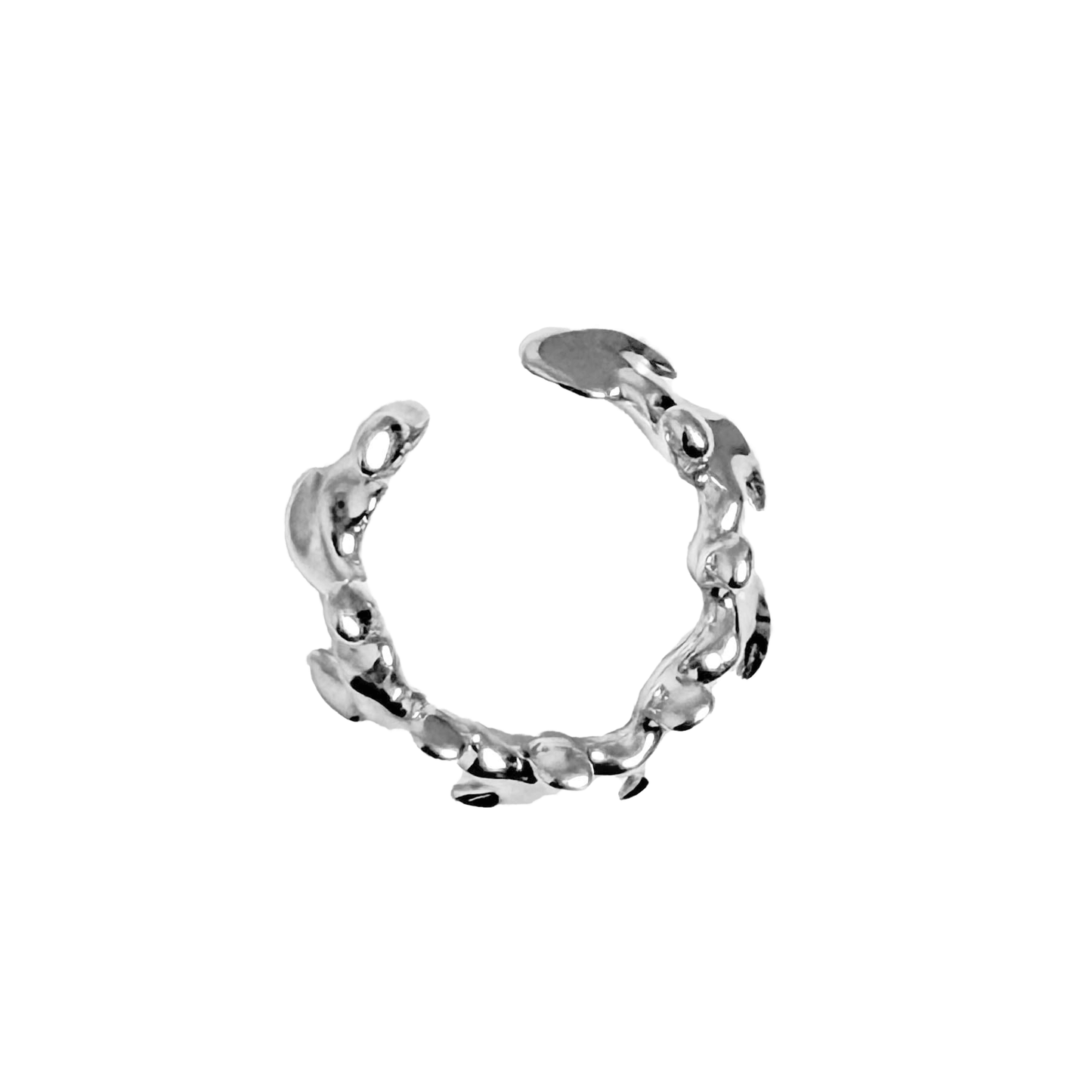 Dare to dazzle with the Gem Bone Ear Cuff. Raw bone meets glittering gems in this luxury accessory. Perfect for bridal edge.