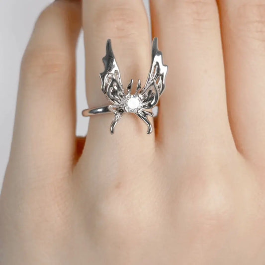 ring, wings, diamond, silver, xtended identity