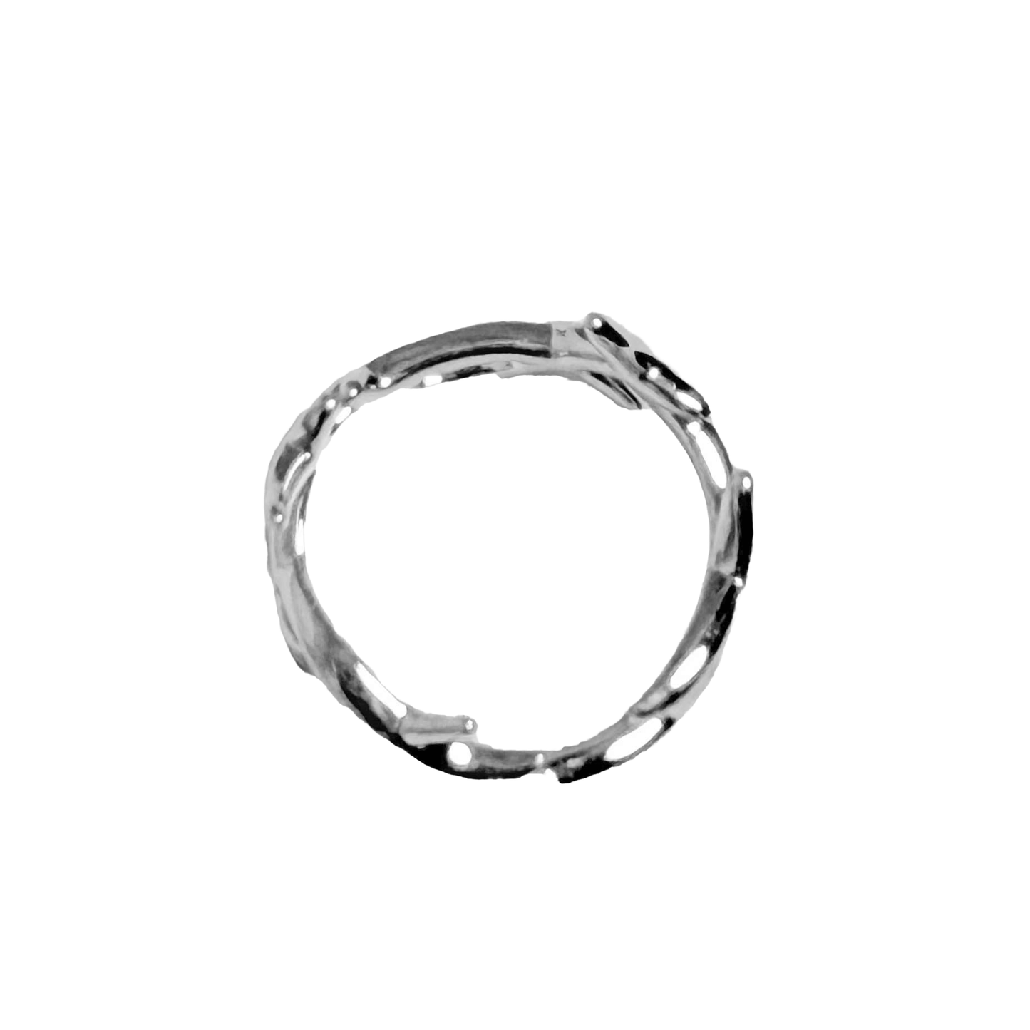 The XTENDED iDENTiTY "Cyber Claws Ring" from the Cyber Dream series. A highly sculpted, open-band ring featuring a complex, sharp, and angular metallic structure resembling futuristic claws or an external skeleton. Available finishes include Shadow Black, Liquid Silver, and Molten Gold, displayed together on a white background.