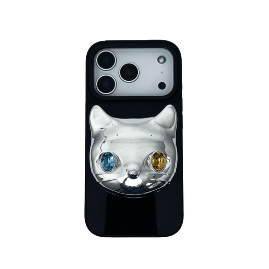Odd Eye Silver Cat iPhone Mirror Case