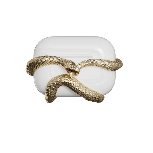 airpods cover, snake, silver, gold, xtended identity