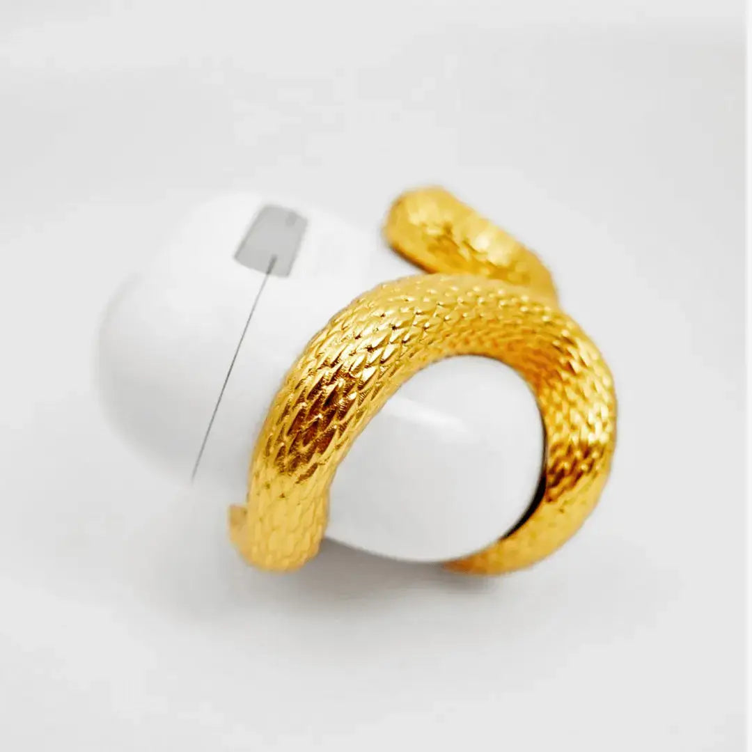 airpods cover, snake, silver, gold, xtended identity