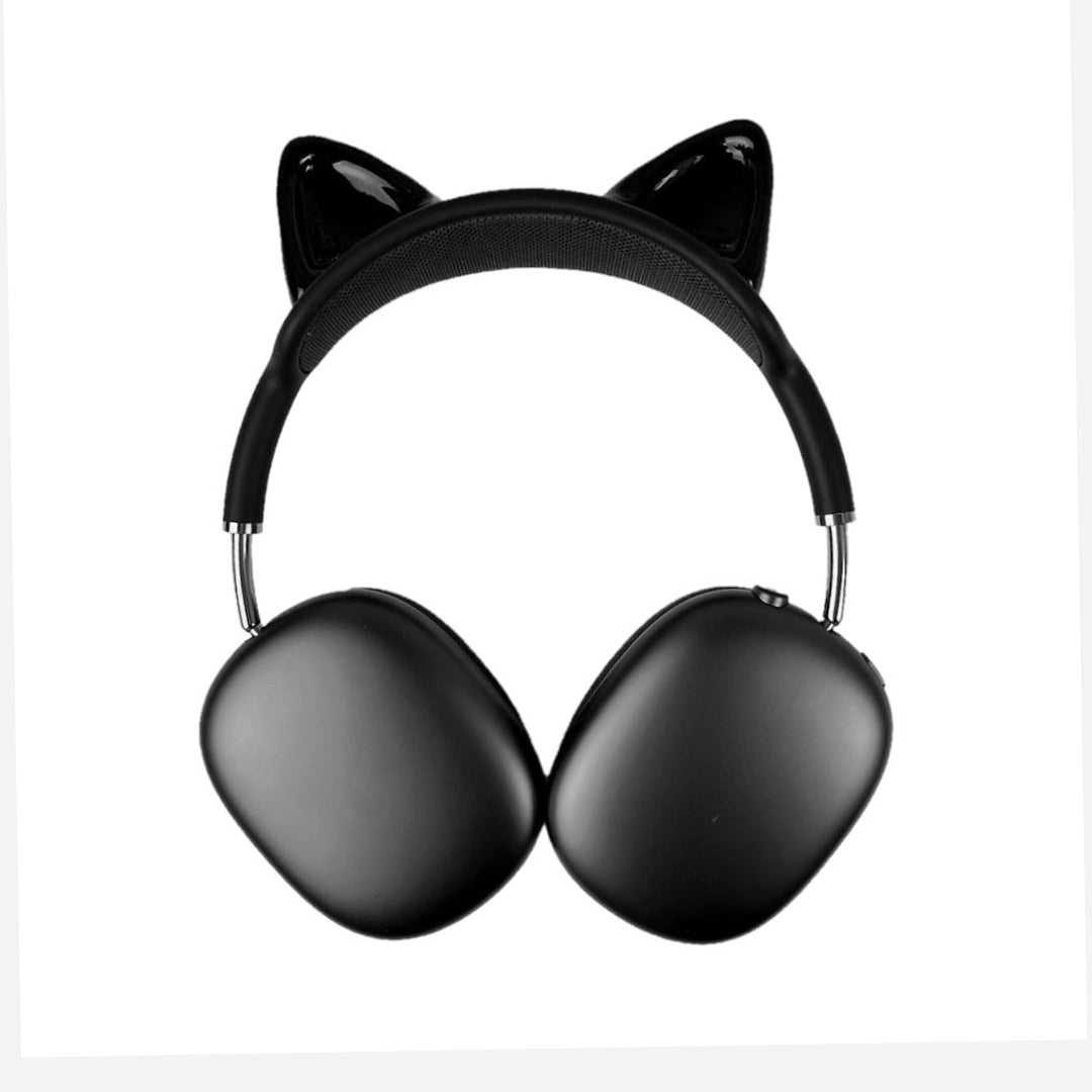 airpods max cat ears, silver, white, black, xtended identity