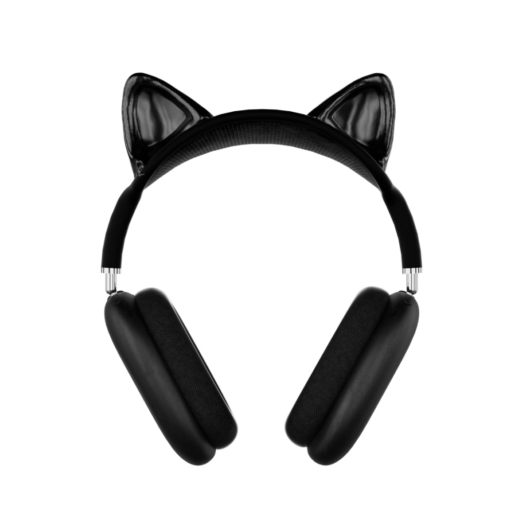 airpods max cat ears, silver, white, black, xtended identity