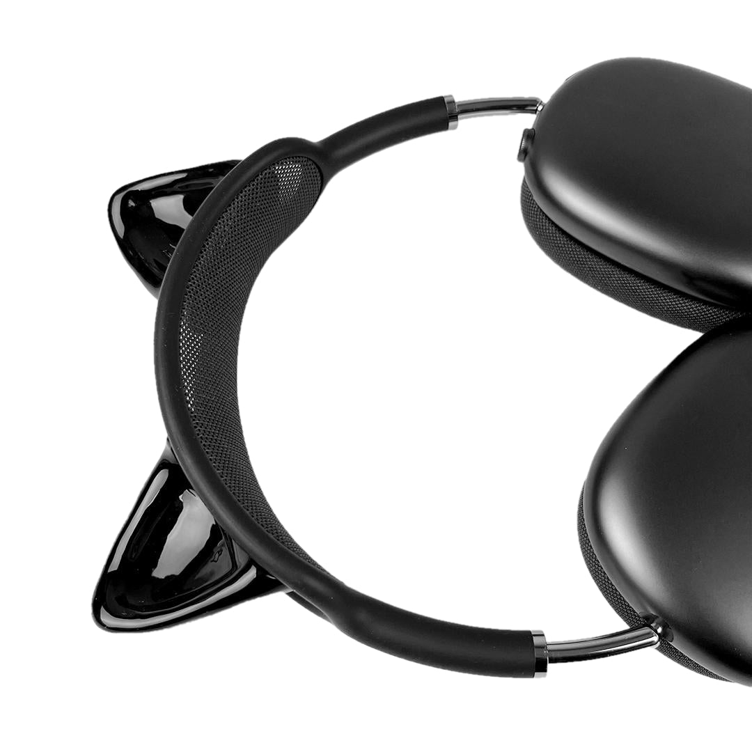 airpods max cat ears, silver, white, black, xtended identity