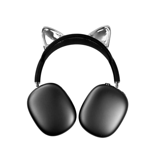 airpods max cat ears, silver, white, black, xtended identity