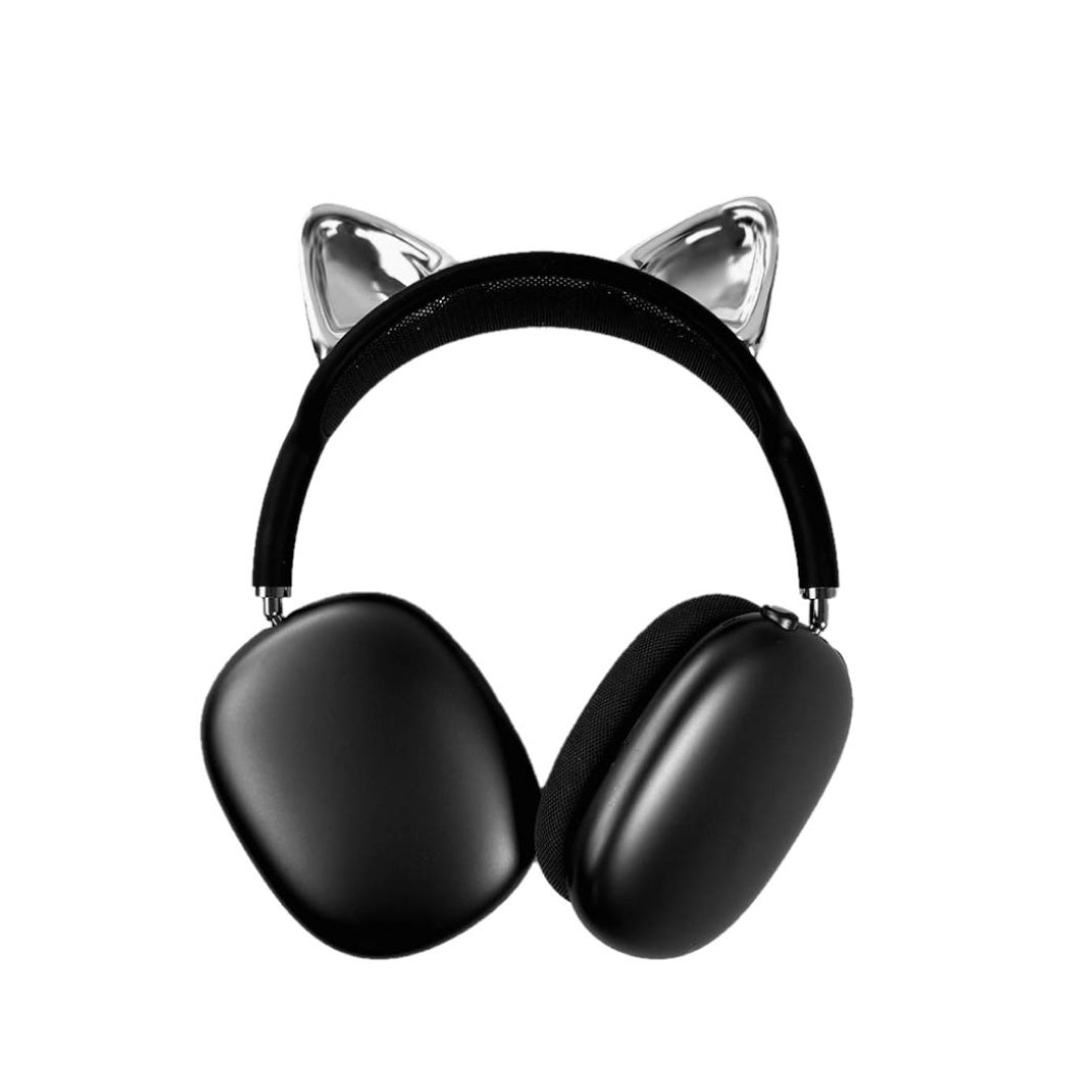 airpods max cat ears, silver, white, black, xtended identity