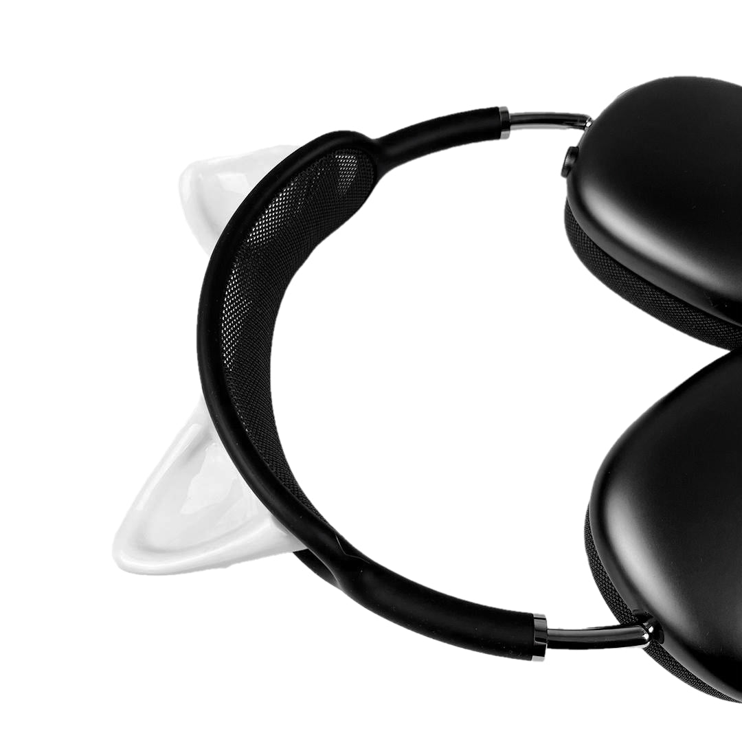 airpods max cat ears, silver, white, black, xtended identity