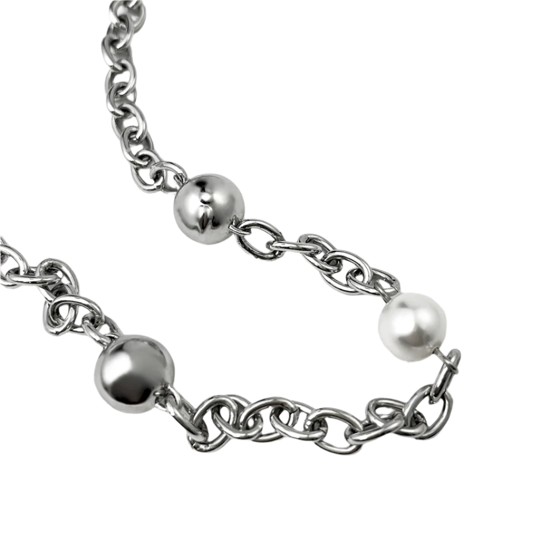 necklace, ball, silver, xtended identity