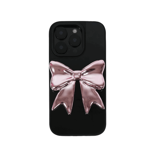iphone case, bow, pink, black, xtended identity