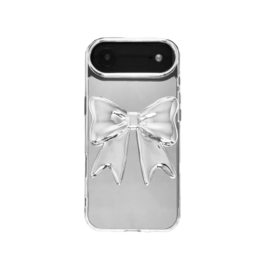 iphone case, bow, silver, xtended identity