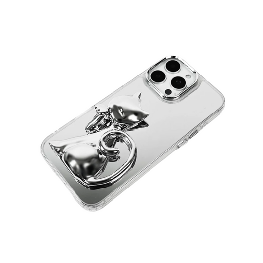 iphone case, cat, silver, black, xtended identity