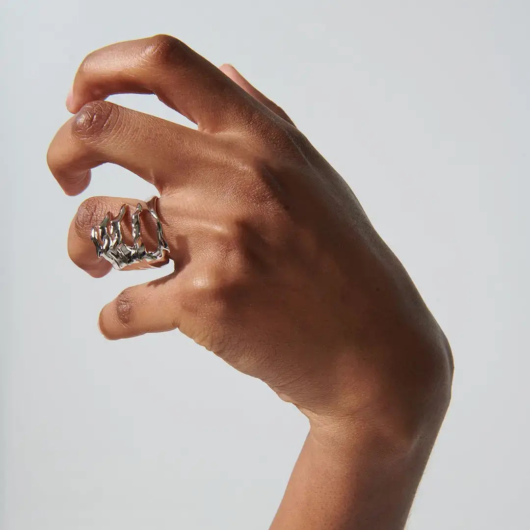 ring, clawed, silver, xtended identity