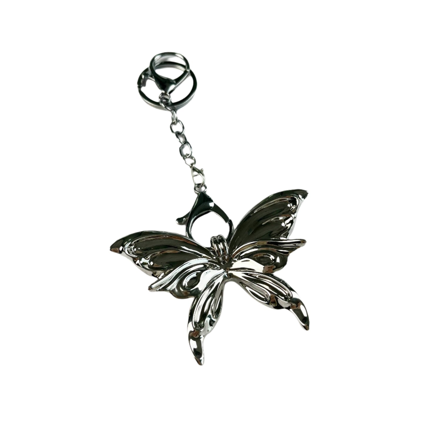 bag charm, flutter, butterfly, silver, xtended identity