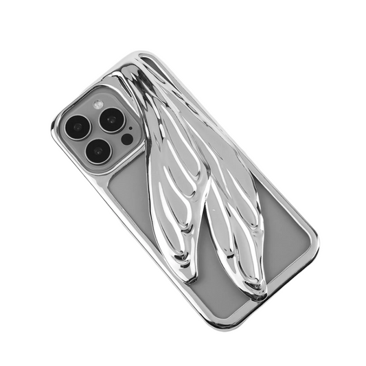 iphone case, flutter, silver, xtended identity