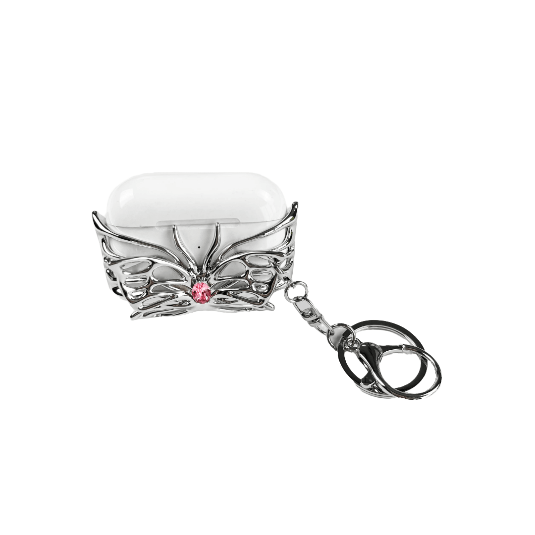 airpods cover, gem, butterfly, purple, blue, pink, white, xtended identity