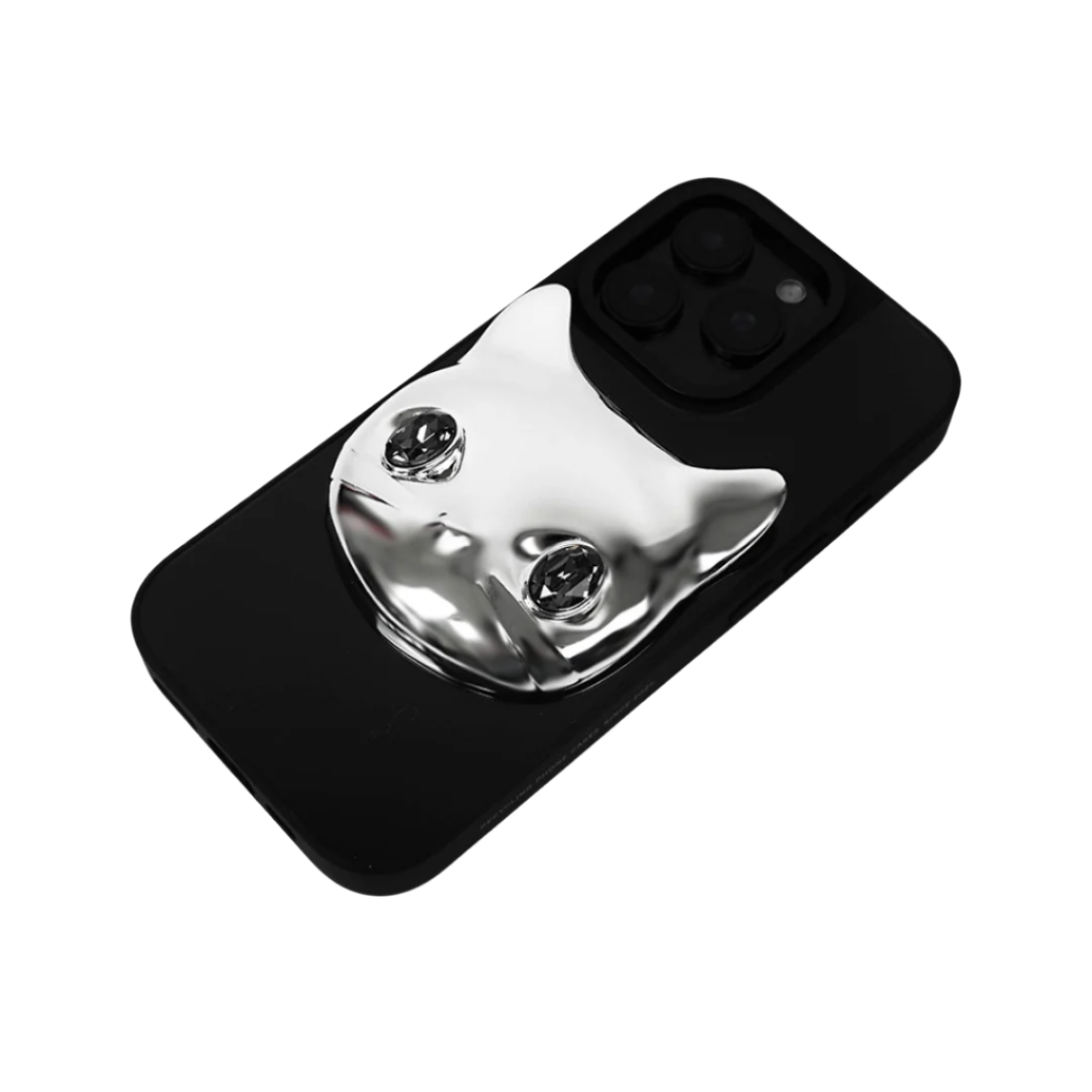 iphone case, cat, gem, white, black, pink, blue, gold, xtended identity