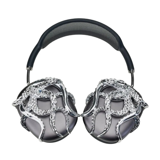 airpods cover, airpods max cover, octopus, silver, black, xtended identity, 3D printing