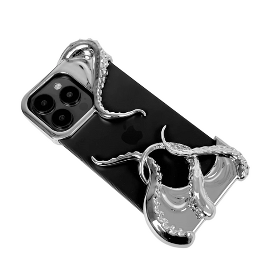 iphone case, octopus, silver, xtended identity