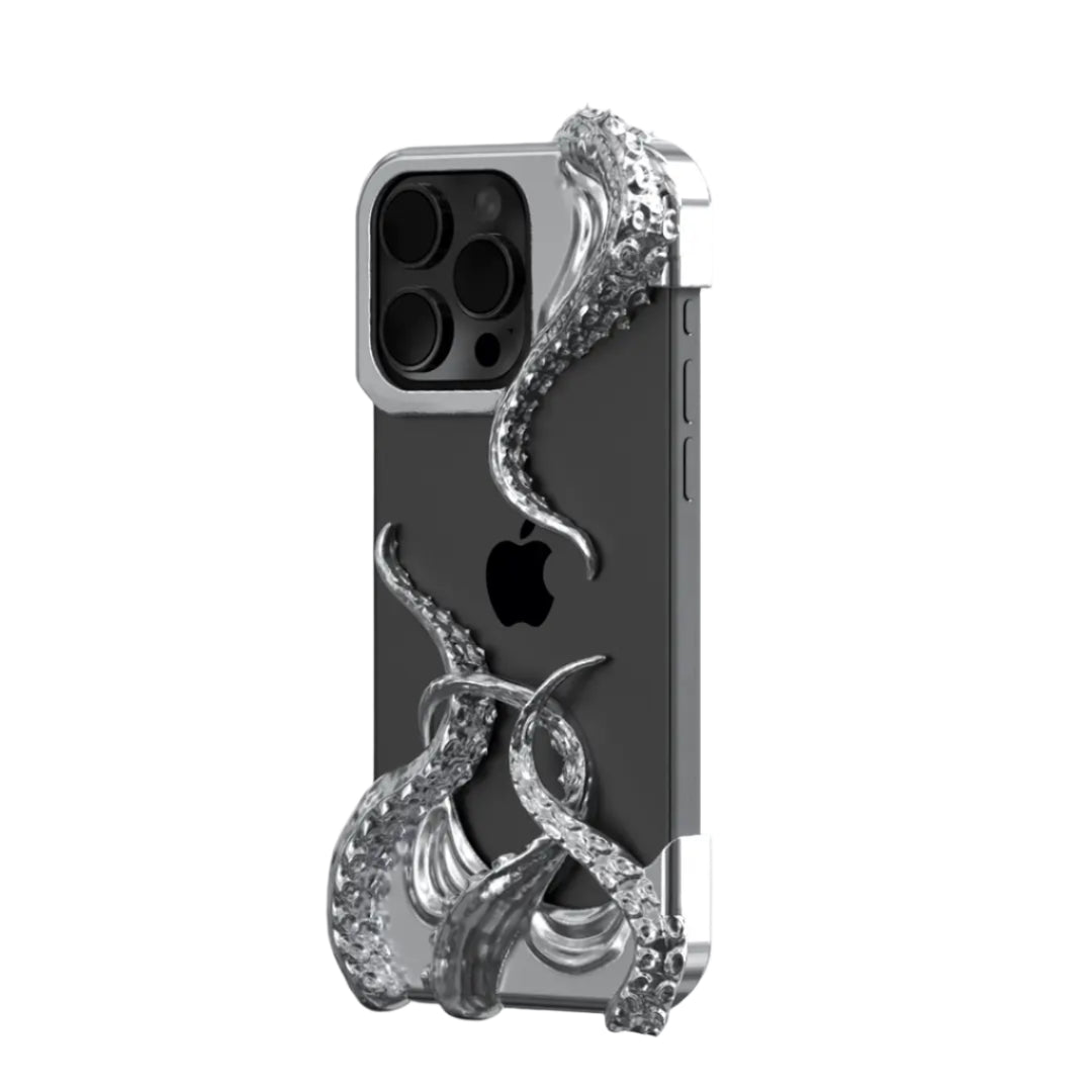 iphone case, octopus, silver, xtended identity