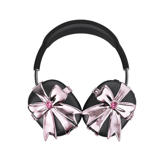 airpods cover, airpods max cover, gem, bow, pink, xtended identity