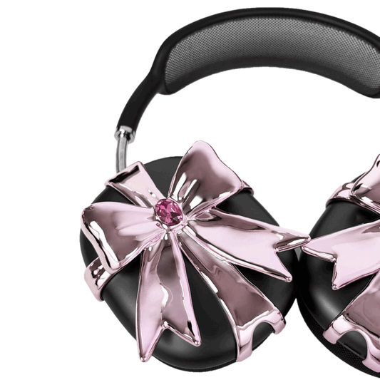 airpods cover, airpods max cover, gem, bow, pink, xtended identity