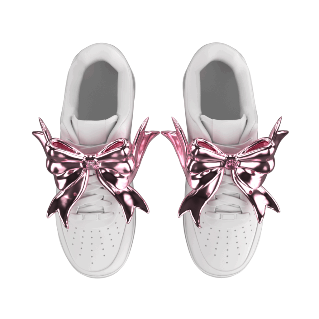 shoelry, gem, bow, pink, xtended identity, 3D printing