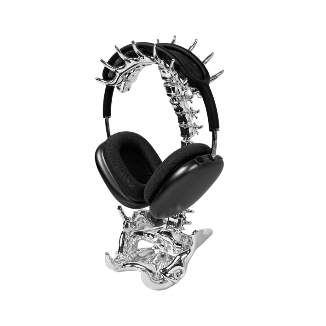 airpods max stand, skeleton, silver, xtended identity