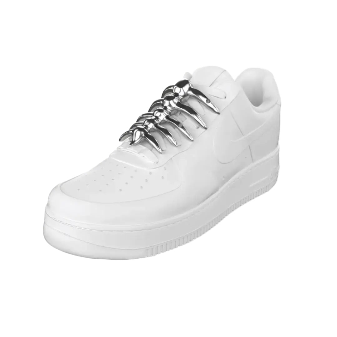 shoe accessory, skeleton, small, silver, xtended identity