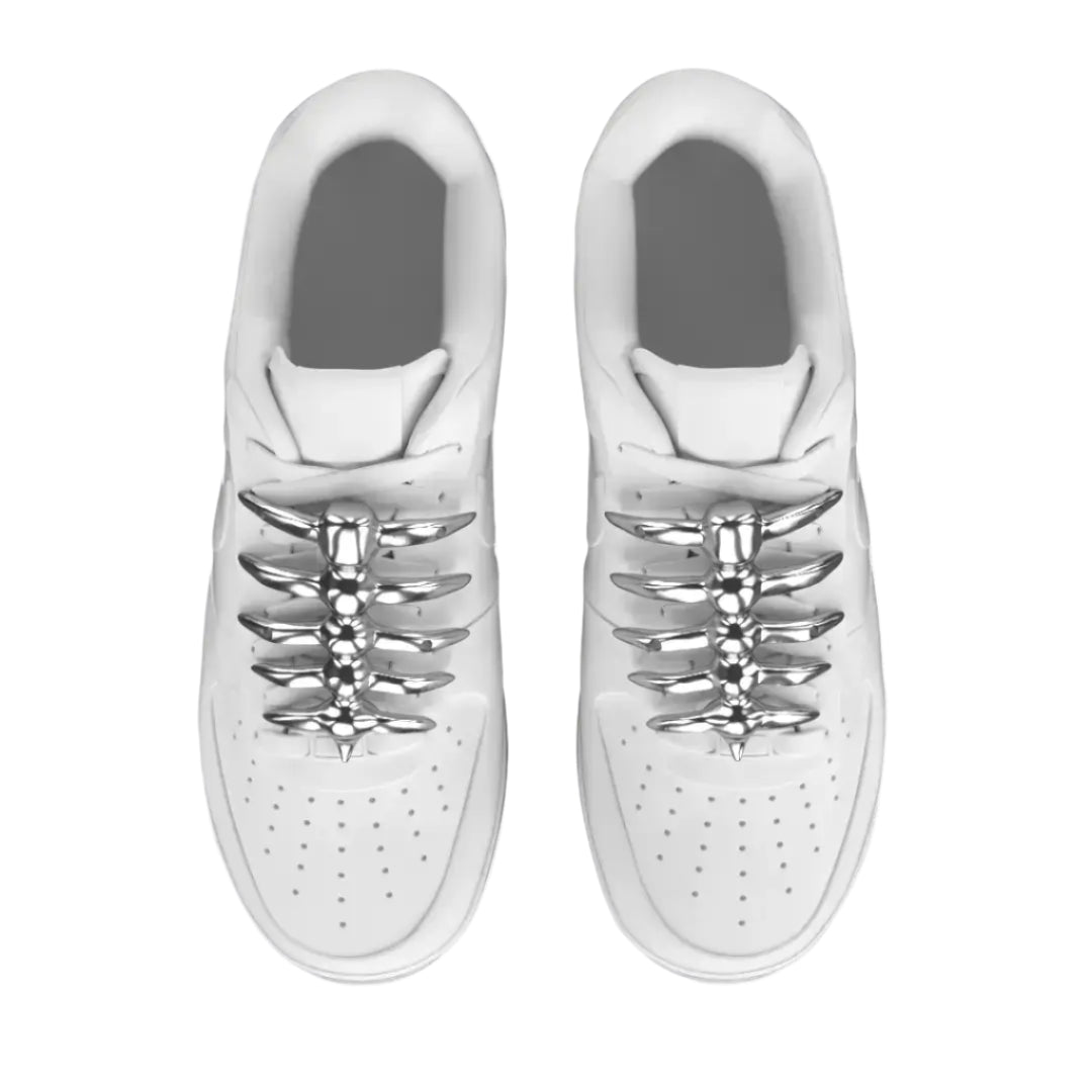 shoe accessory, skeleton, small, silver, xtended identity