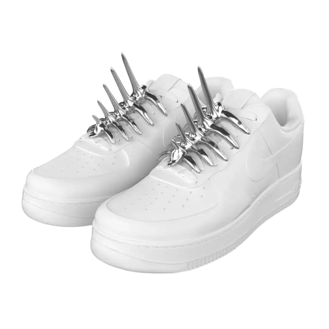 shoe accessory, skeleton, silver, xtended identity