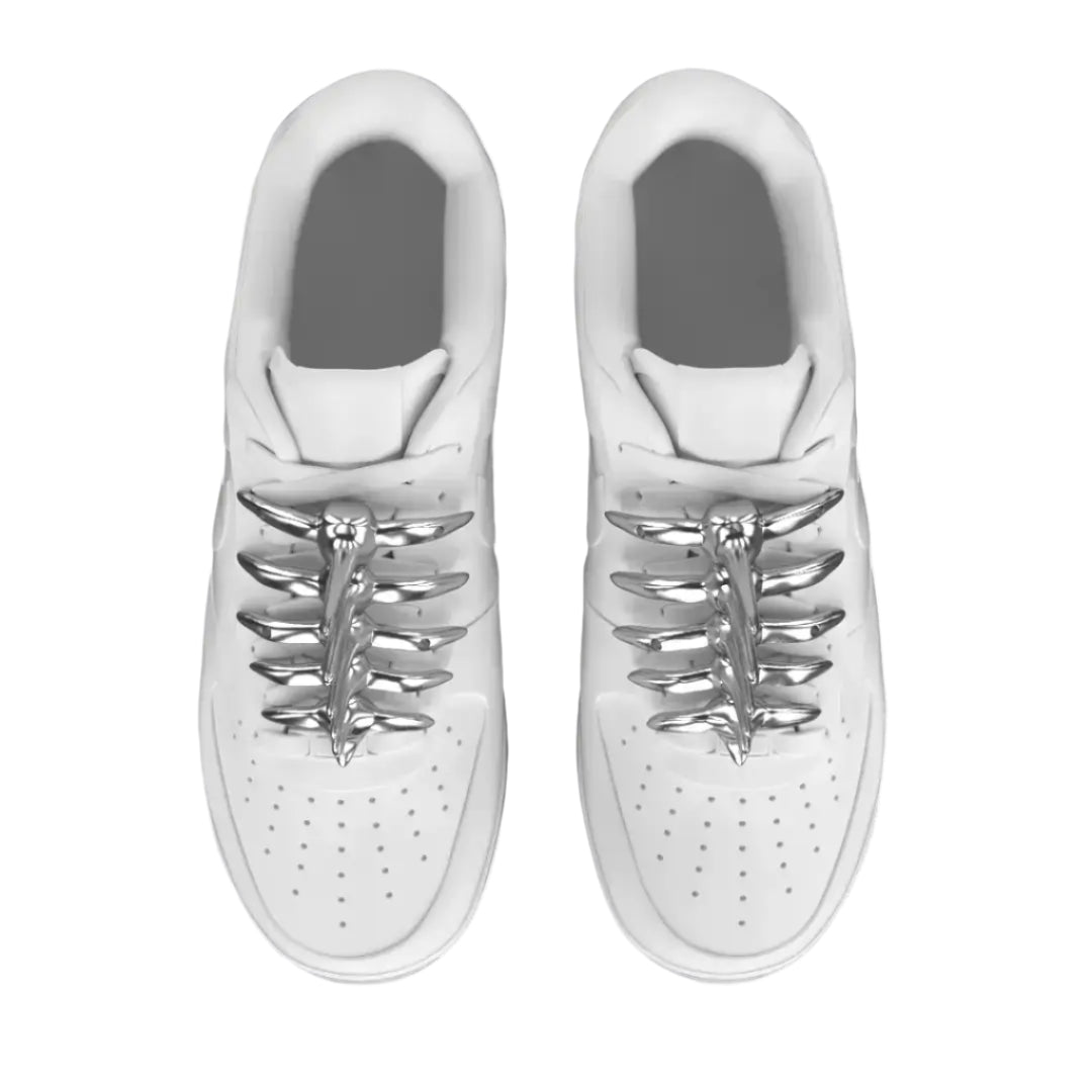 shoe accessory, skeleton, silver, xtended identity