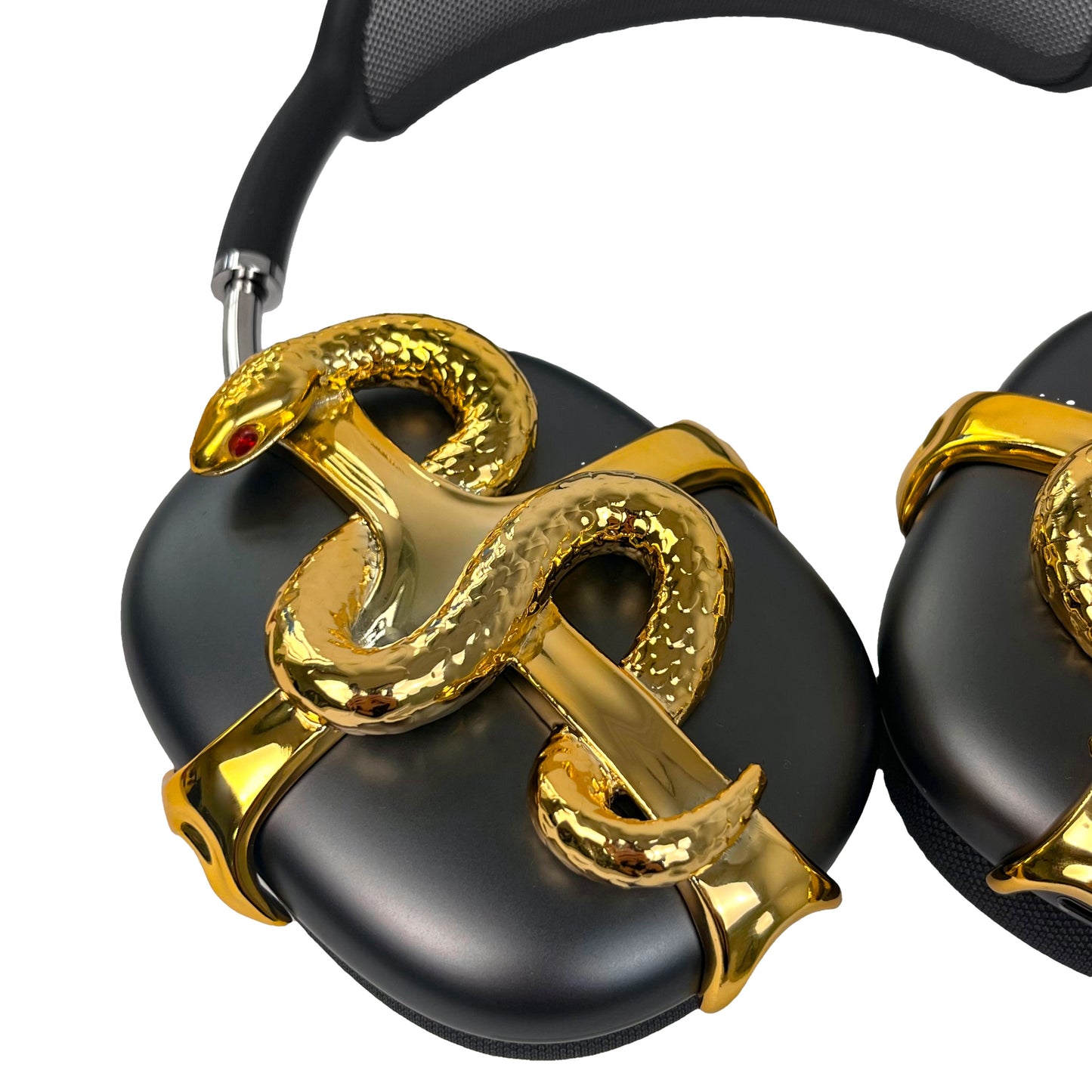 airpods cover, airpods max cover, snake, silver, gold, xtended identity