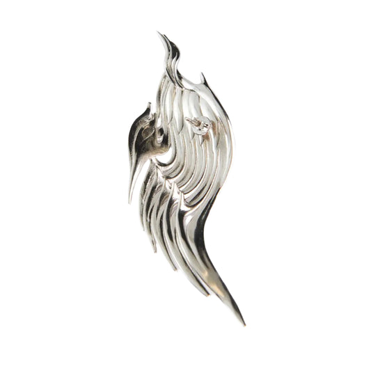 earrings, wing, silver, xtended identity