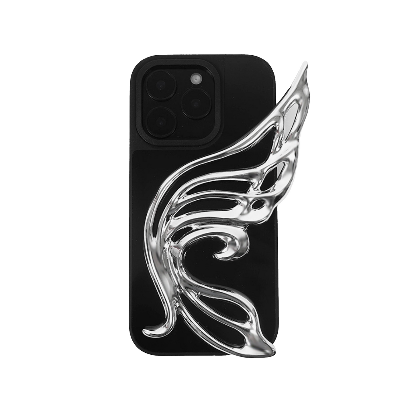 iphone case, butterfly, wing, silver, black, xtended identity, 3D printing