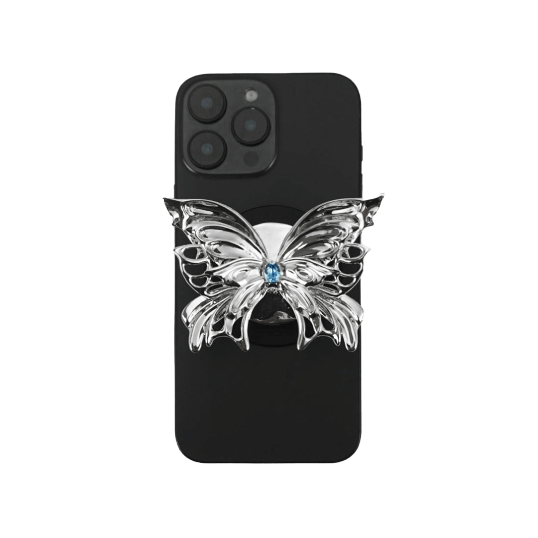 phone grip, butterfly, diamond, blue, pink, purple, white, gold, xtended identity