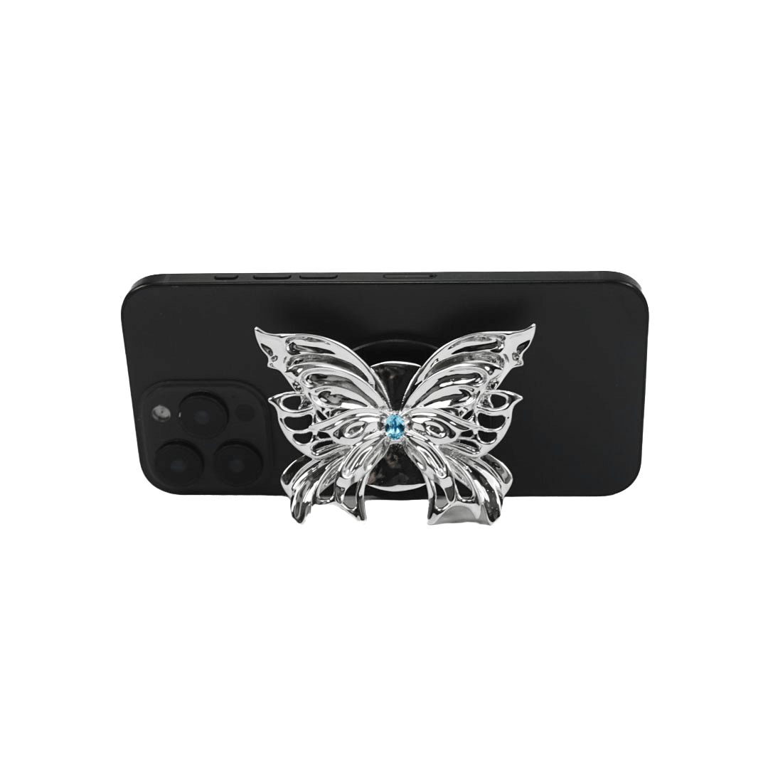 phone grip, butterfly, diamond, blue, pink, purple, white, gold, xtended identity