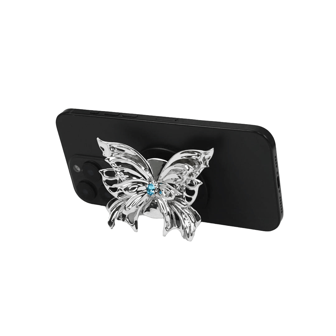 phone grip, butterfly, diamond, blue, pink, purple, white, gold, xtended identity