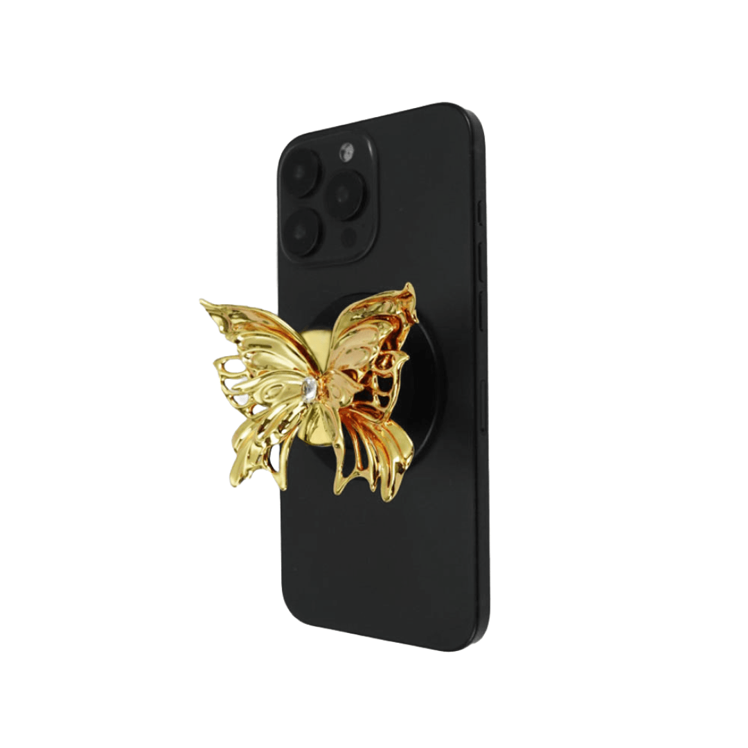 phone grip, butterfly, diamond, blue, pink, purple, white, gold, xtended identity