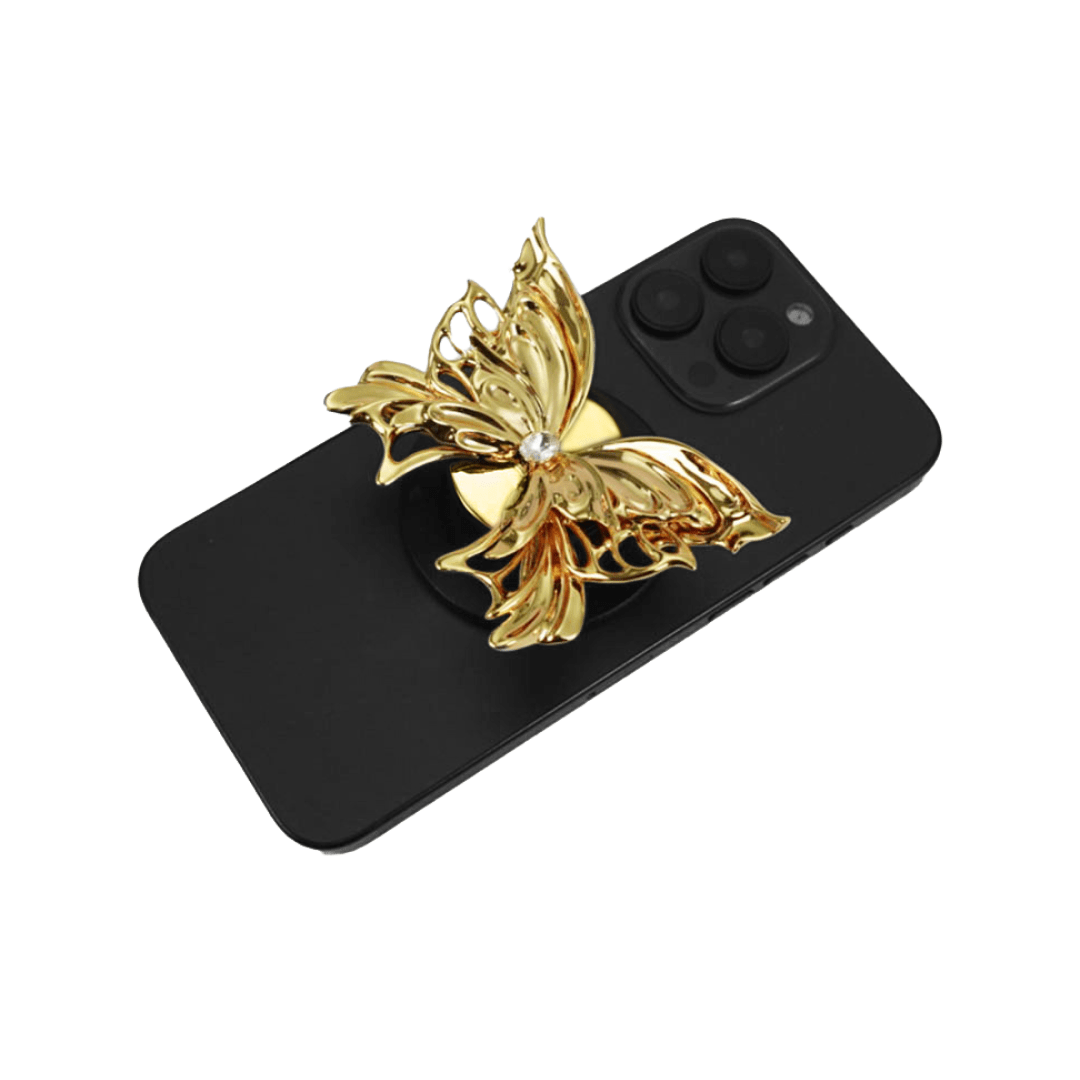 phone grip, butterfly, diamond, blue, pink, purple, white, gold, xtended identity