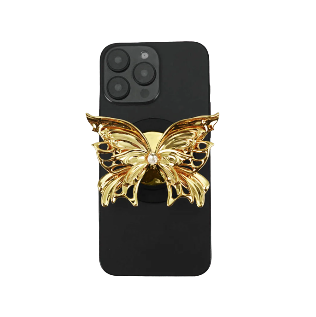 phone grip, butterfly, diamond, blue, pink, purple, white, gold, xtended identity