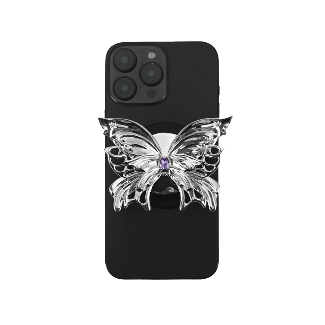 phone grip, butterfly, diamond, blue, pink, purple, white, gold, xtended identity