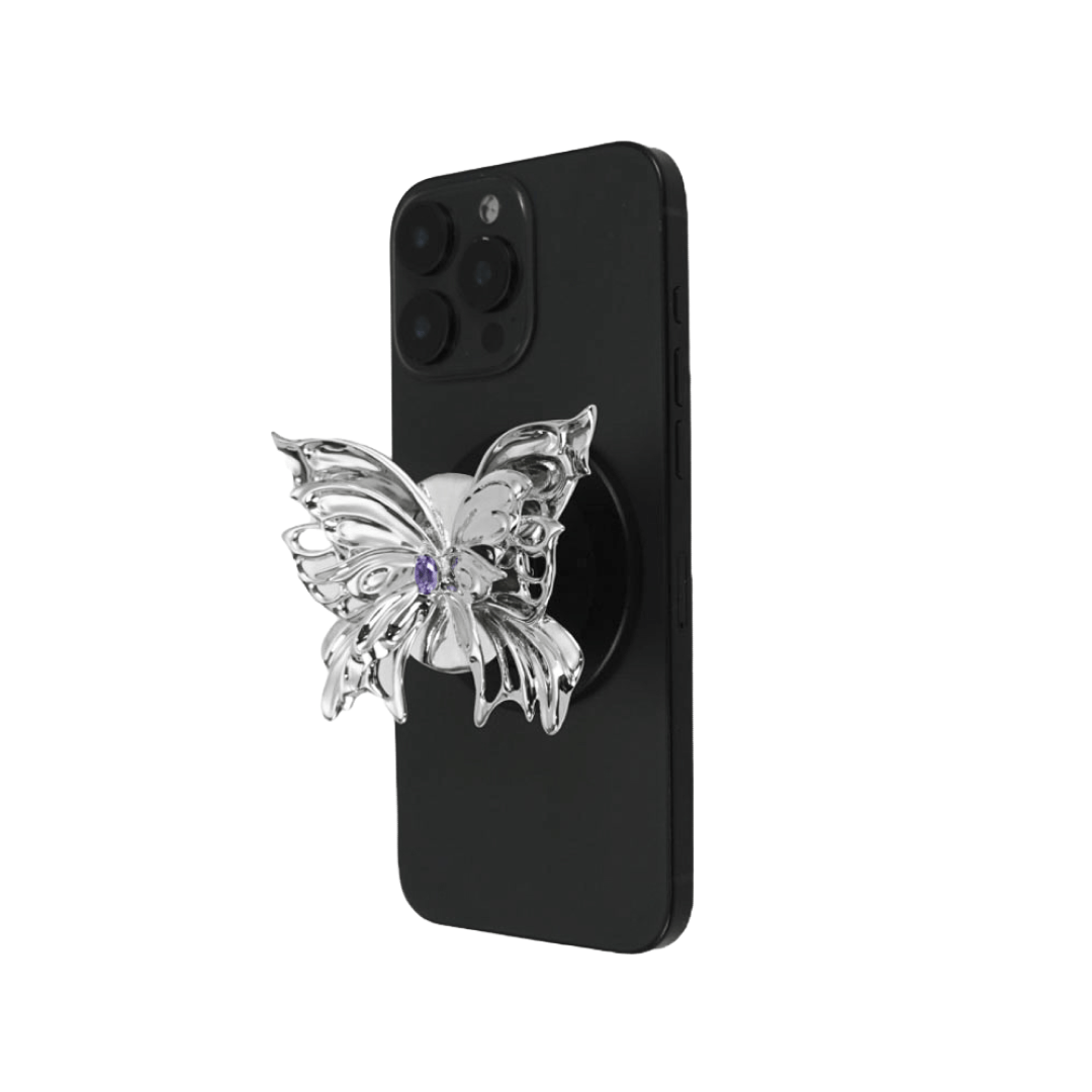 phone grip, butterfly, diamond, blue, pink, purple, white, gold, xtended identity