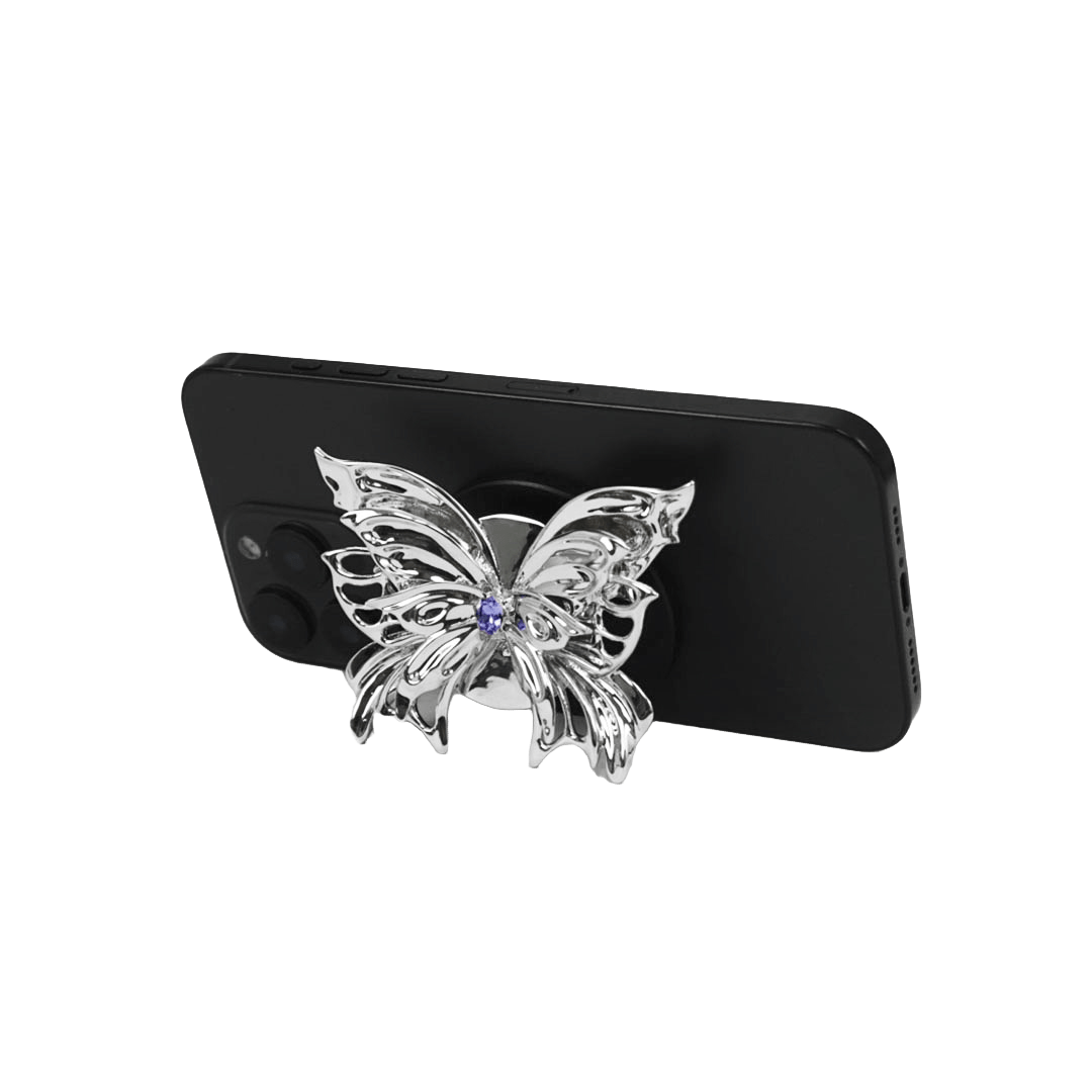 phone grip, butterfly, diamond, blue, pink, purple, white, gold, xtended identity