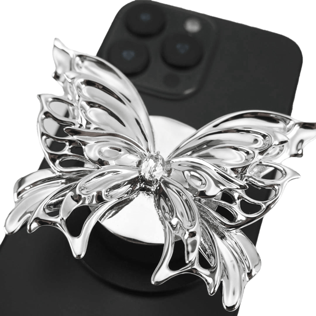 phone grip, butterfly, diamond, blue, pink, purple, white, gold, xtended identity