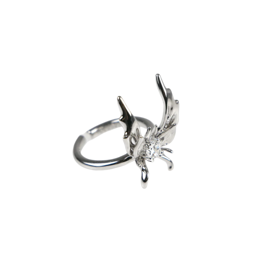 ring, wings, diamond, silver, xtended identity