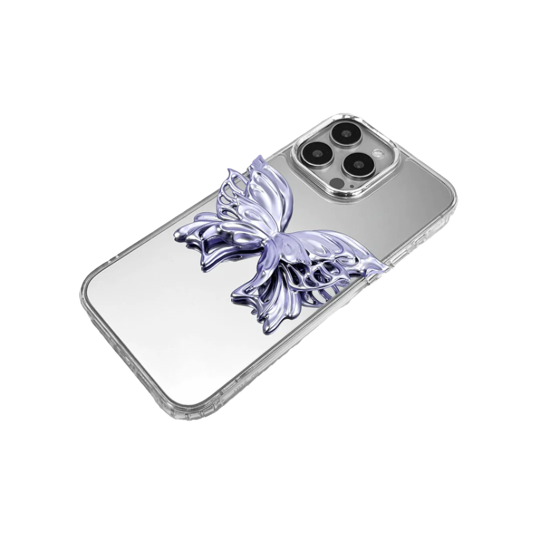 iphone case, butterfly, silver, purple, xtended identity, 3D printing