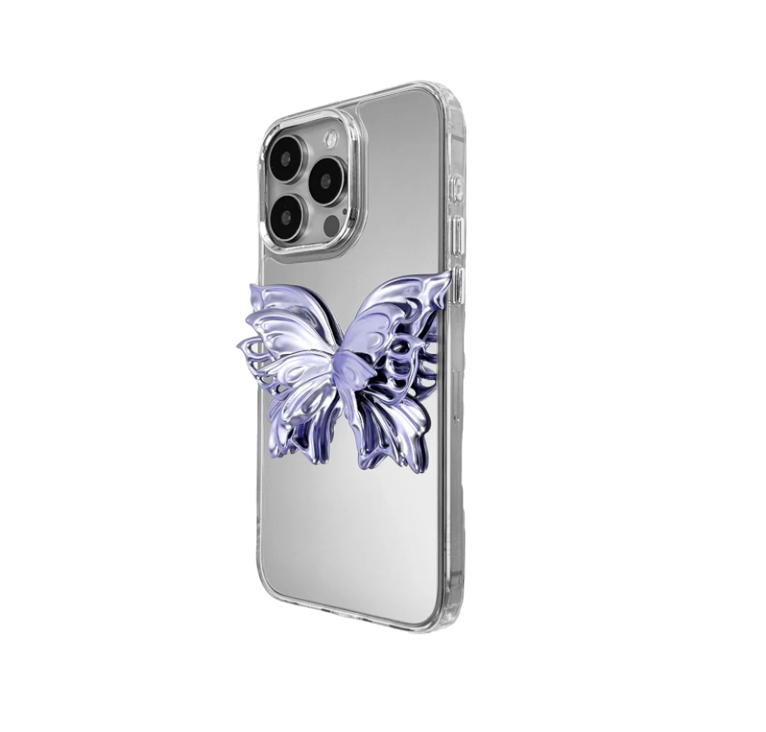 iphone case, butterfly, silver, purple, xtended identity, 3D printing