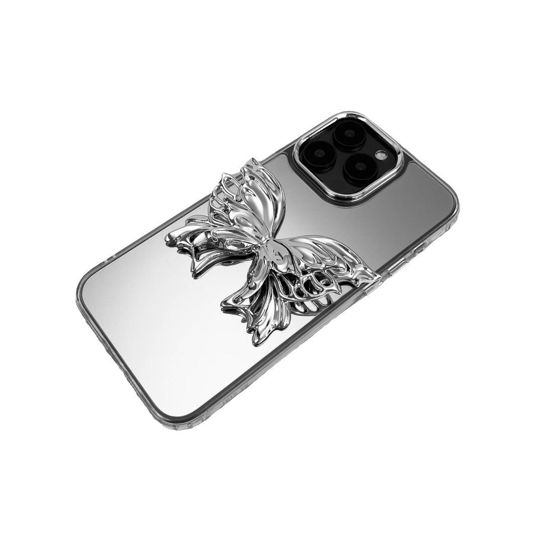 iphone case, butterfly, silver, purple, xtended identity, 3D printing